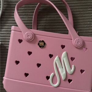 Bitty bogg Valentines edition. Glitter and Designer Handbag with Heart Cutouts